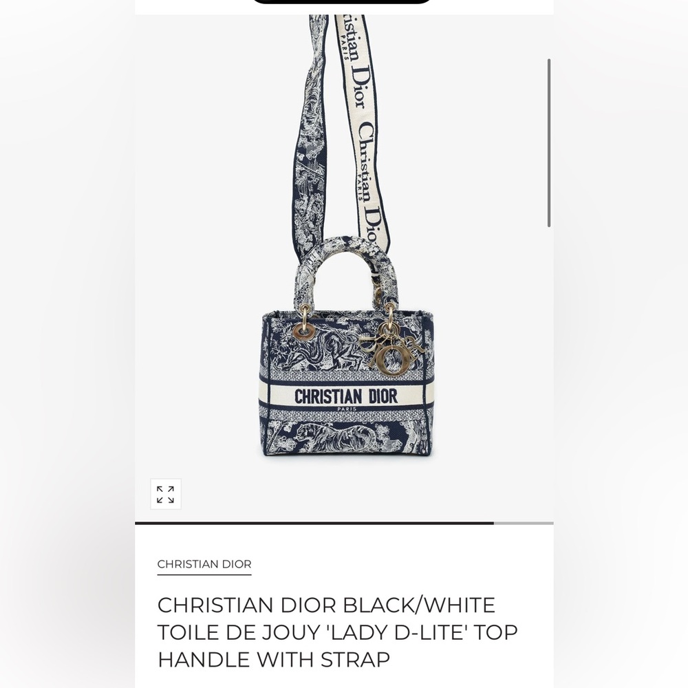 Dior Monochrome Lady D-Lite Handbag - Picture 3 of 6